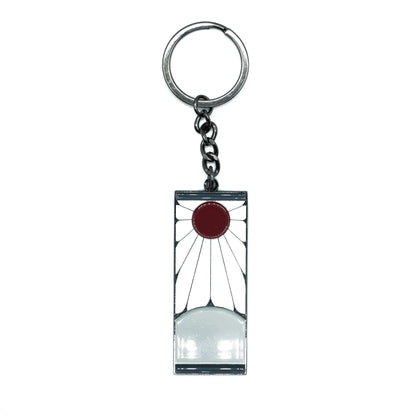 Demon Slayer Tanjiro Kamado Hanafuda Metal Pendant Keychain | Heavy Duty Car Key Ring Holder | Metal Brooch Badge Accessories For Backpack Purse Lanyard | Anime Gifts and Collectibles