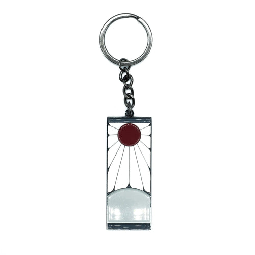 Demon Slayer Tanjiro Kamado Hanafuda Metal Pendant Keychain | Heavy Duty Car Key Ring Holder | Metal Brooch Badge Accessories For Backpack Purse Lanyard | Anime Gifts and Collectibles