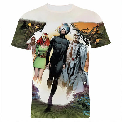 X-Men 3D Printed Elastic Polyester Men's T-Shirt