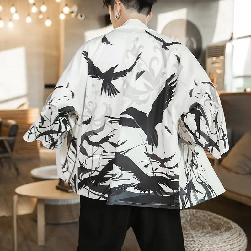 Men's Japanese Kimono Style Sun Protection Jacket