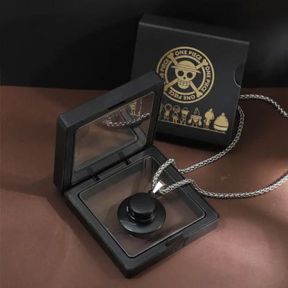 One Piece Luffy Ace Skull Pendant Necklace for Men