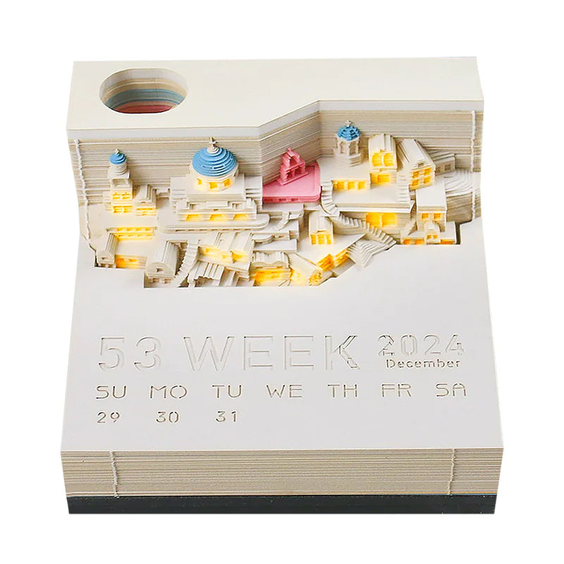 3D Paper Carving Tree House & Castle Calendar