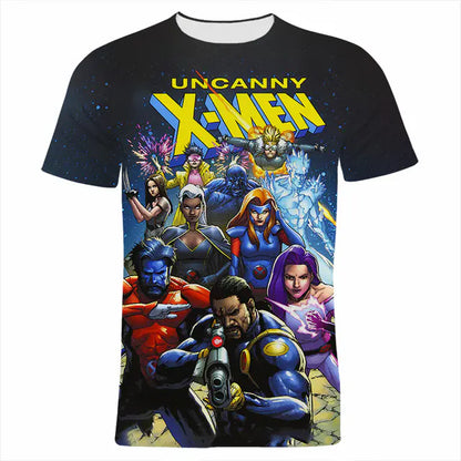 X-Men 3D Printed Elastic Polyester Men's T-Shirt