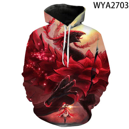 3D Digital Print Yu-Gi-Oh Hooded Sweatshirt (Unisex)