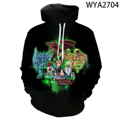 3D Digital Print Yu-Gi-Oh Hooded Sweatshirt (Unisex)