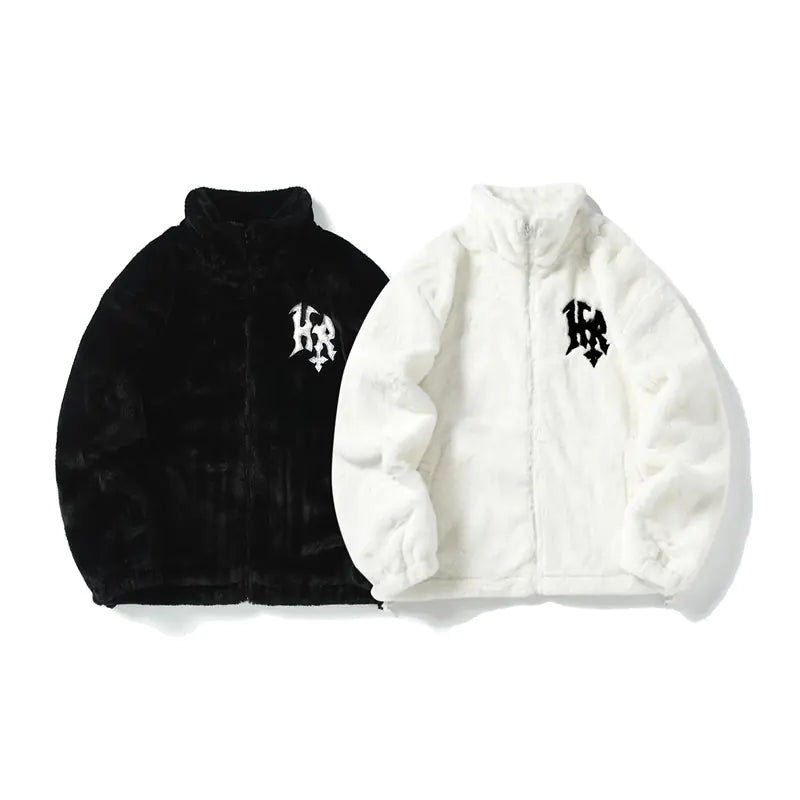 Men's Hip Hop Embroidered Fur-Lined Jacket (Couple's)