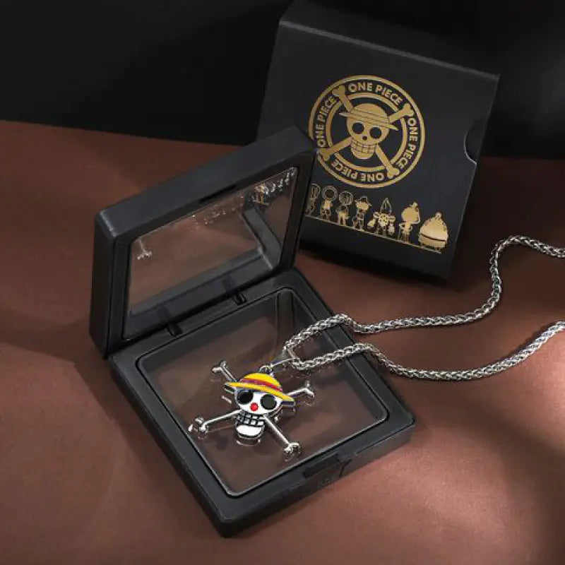 One Piece Luffy Ace Skull Pendant Necklace for Men