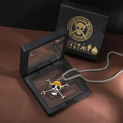 One Piece Luffy Ace Skull Pendant Necklace for Men