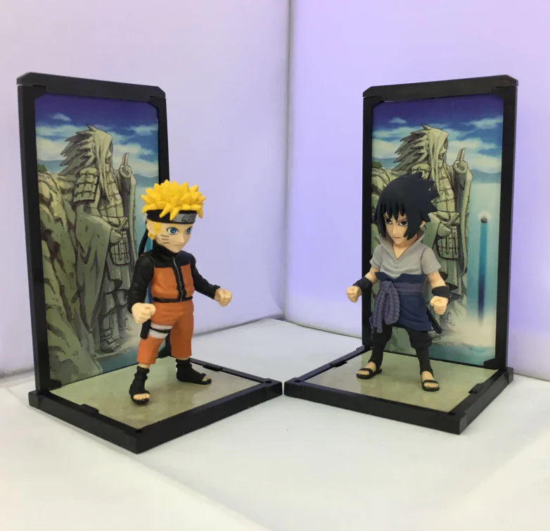 Bandai Tamashii Nations Buddies  NARUTO UZUMAKI and UCHIHA SASUKE ,Anime Figurine Display, Collectible Statue Decor
