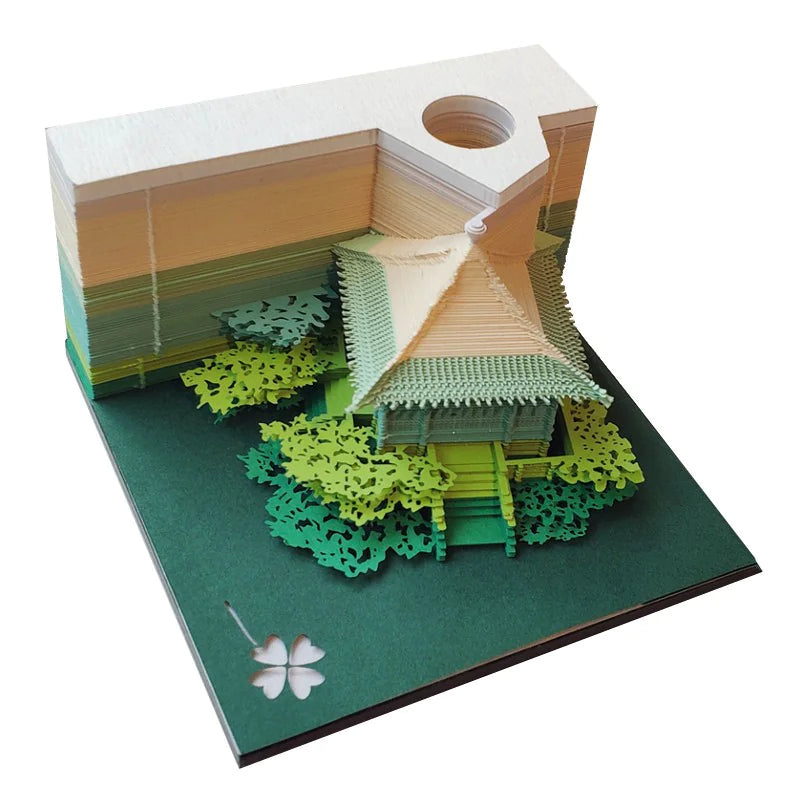 3D Paper Carving Tree House & Castle Calendar