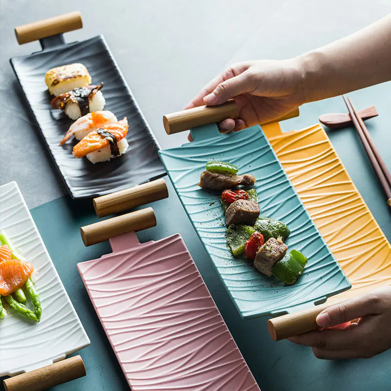 Binaural Sushi Plate - Creative Rectangular Design