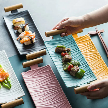 Binaural Sushi Plate - Creative Rectangular Design