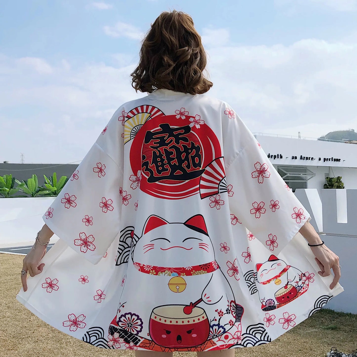 Japanese Style Kimono Cardigan for Women (Loose Fit)