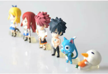 Fairy Tail 6-pcs./set Chibi figurines Anime Figurine Display, Collectible Figure Ornament