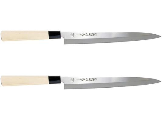 JapanBargain Japanese Yanagiba Sashimi Knife Sushi Chef Knife High Carbon Stainless Steel 8-1/4 inch Blade Made in Japan 210mm 2-Pack