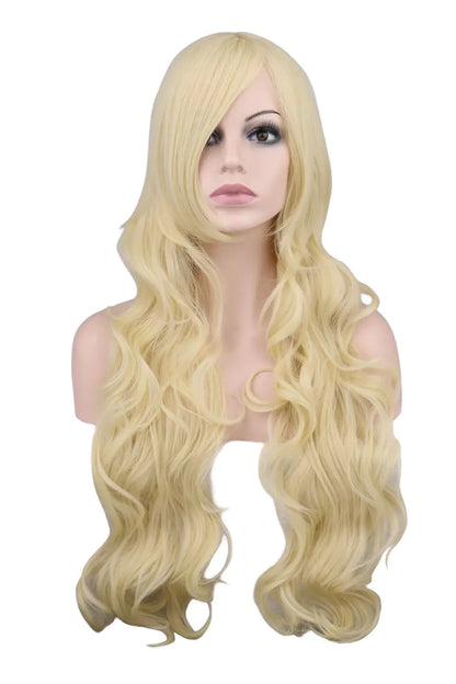 Dark Red Long Curly Mermaid Anime Cosplay Wig