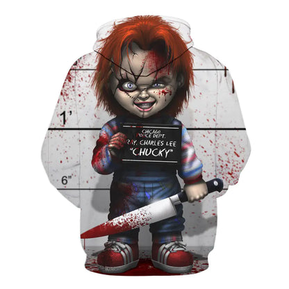 3D Printed "Chucky" Hoodie for Kids and Adults