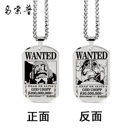 One Piece Inspired Necklace Pendant with Keychain