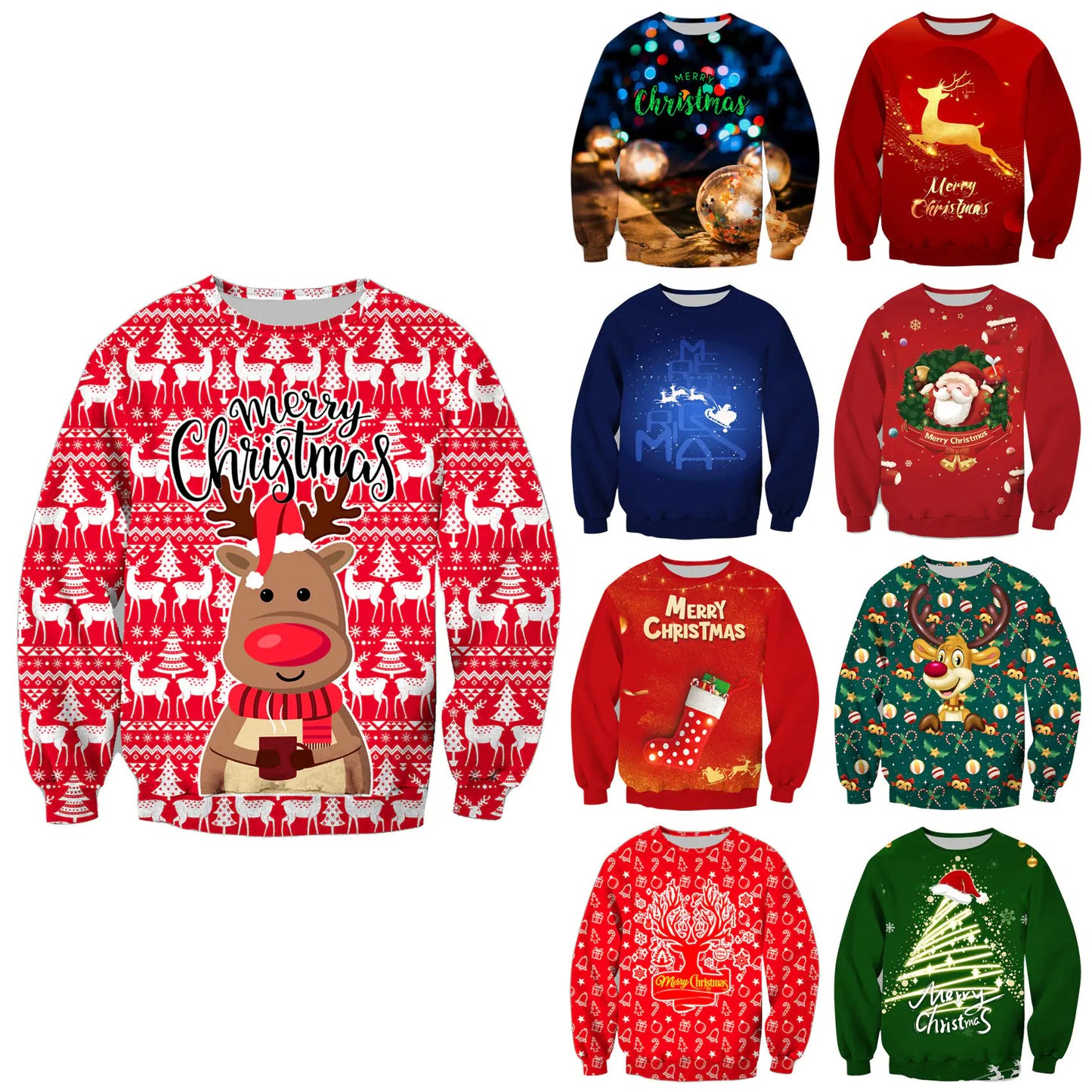 3D Digital Printed Christmas Sweatshirt