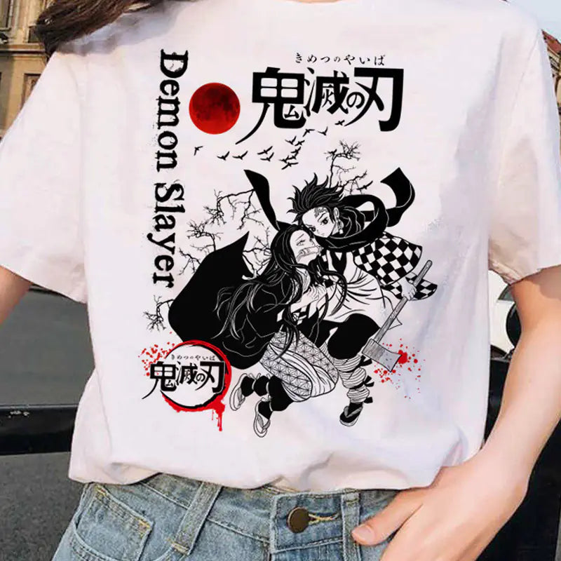 Demon Slayer Printed Short Sleeve T-Shirt for Women