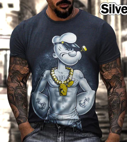 Men's Oversized Retro Short Sleeve Summer T-Shirt