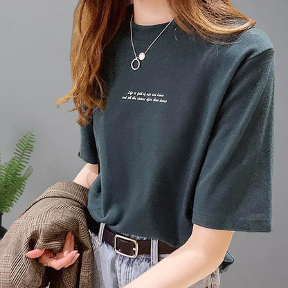 Summer Short Sleeve T-Shirt for Women and Students