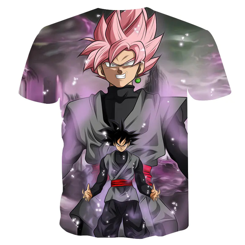 Dragon Ball Cartoon Print Short Sleeve T-Shirt