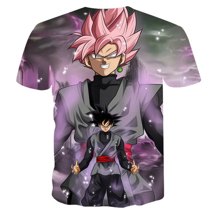 Dragon Ball Cartoon Print Short Sleeve T-Shirt