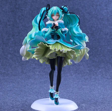 Hatsune Miku Snow In Summer Anime Figurine Display, Collectible Figure