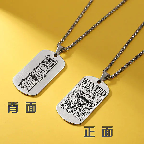 One Piece Inspired Necklace Pendant with Keychain