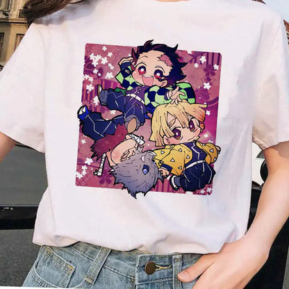 Demon Slayer Printed Short Sleeve T-Shirt for Women