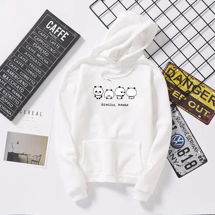 Hooded Padded Jacket Couple Pullover Fleece Sweater