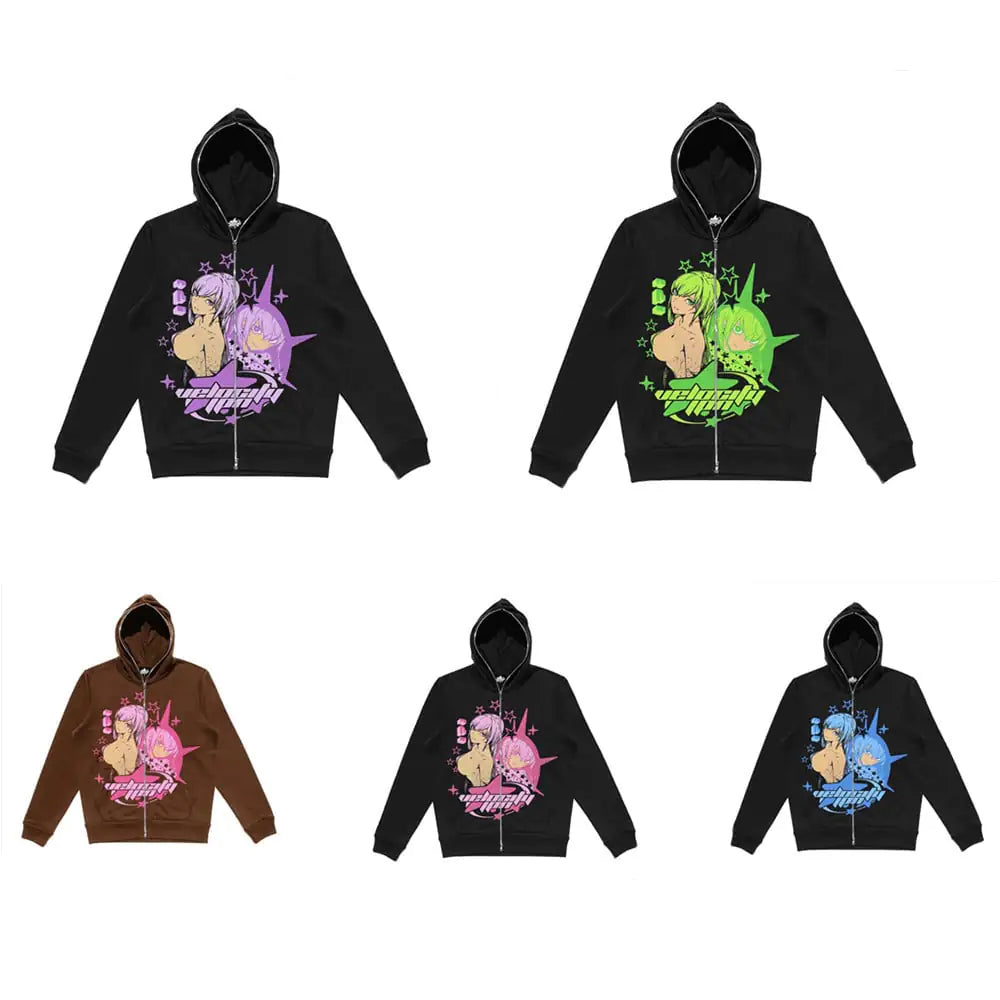 3D Digital Print Hooded Sweatshirt
