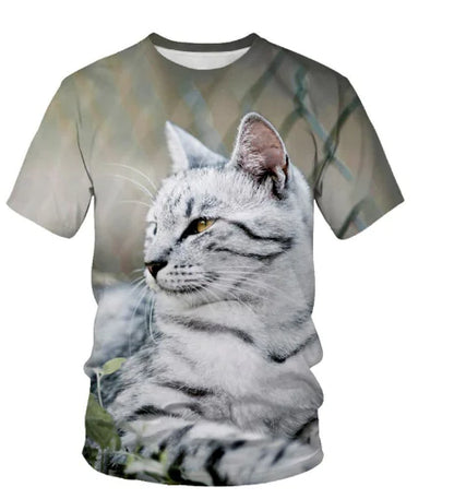 Digital Cartoon Print Loose Fit Men's T-shirt