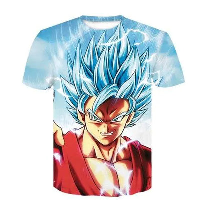 Men's 3D Dragon Ball Super Saiyan Graphic Short Sleeve