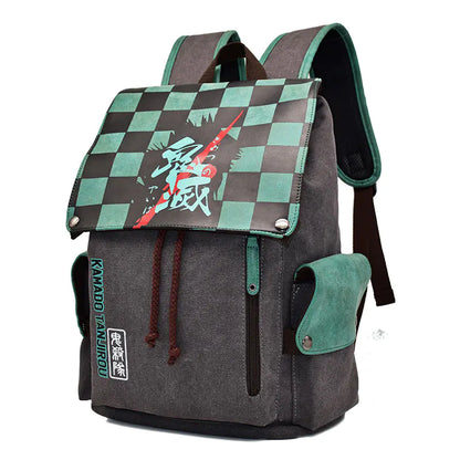 Demon Slayer Tanjiro Hero Academy Canvas Backpack