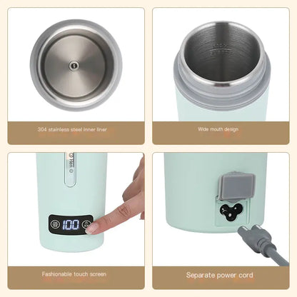 Portable 110V-220V Stainless Steel Electric Water Cup