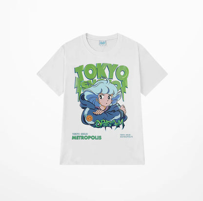 Cartoon Print Short Sleeve T-Shirt
