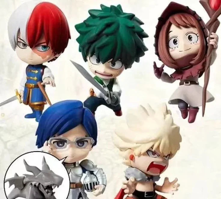 6pcs/set My Hero Academia Midoriya Izuku Bakugou Katsuki Bok Todoroki Shoto Anime Figurine Model Collection