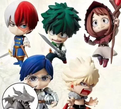 6pcs/set My Hero Academia Midoriya Izuku Bakugou Katsuki Bok Todoroki Shoto Anime Figurine Model Collection
