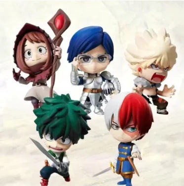 6pcs/set My Hero Academia Midoriya Izuku Bakugou Katsuki Bok Todoroki Shoto Anime Figurine Model Collection