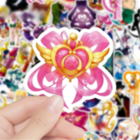MUYINGZHUO 100PCs Cartoon Anime Stickers Vinyl Decals & Stickers for Laptop Hydro Flask Water Bottle Stickers for Kids Toddlers Teens Gift Stickers (M100)