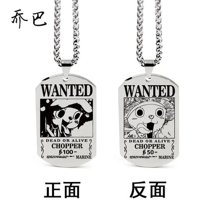One Piece Inspired Necklace Pendant with Keychain