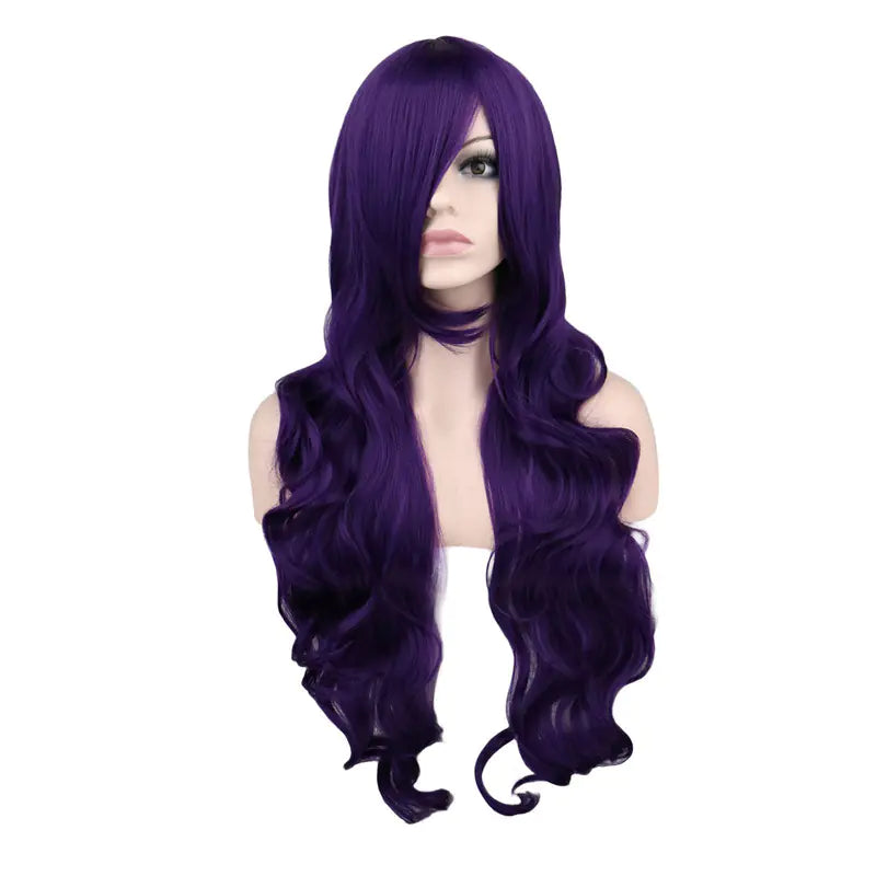 Dark Red Long Curly Mermaid Anime Cosplay Wig