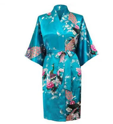 Plus Size Dark Green Wedding Dress & Kimono Robe
