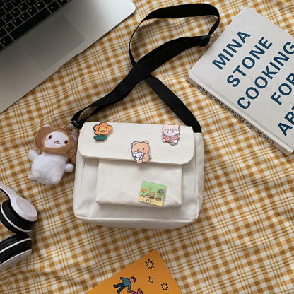 Cute Canvas Crossbody Bag for Girls - 2023 Japan Style