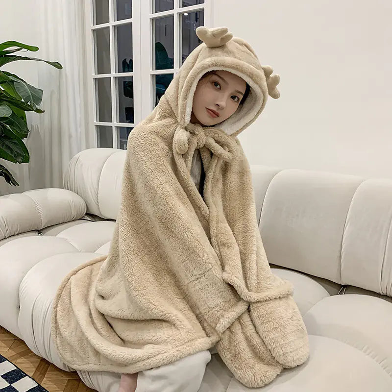 Winter Warm Shawl Blanket Cloak for Women