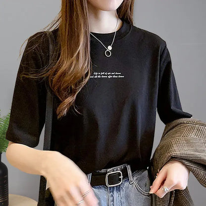 Summer Short Sleeve T-Shirt for Women and Students