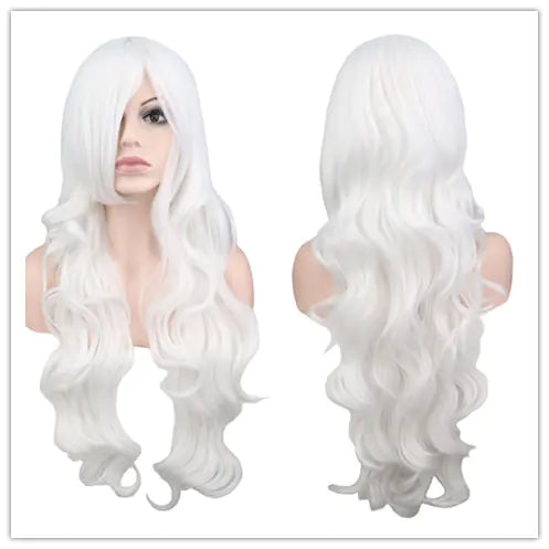 Dark Red Long Curly Mermaid Anime Cosplay Wig