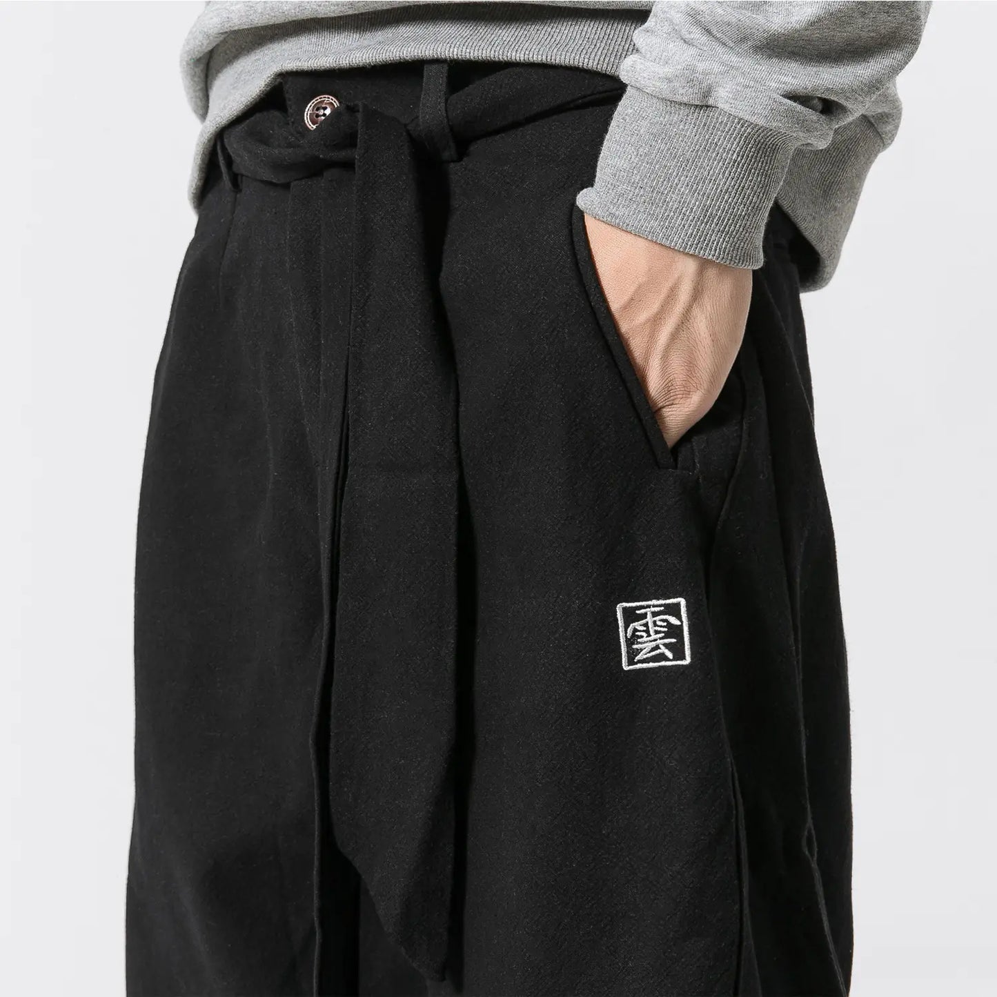 2019 Winter Thick Loose Japanese Style Men's Cotton Pants